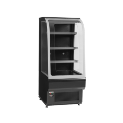 Vitrine réfrigérée semi-verticale NOCTA ENOC60CC - 3 étagères inclinables, façade vitrée incurvée, éclairage LED, 600 mm x 740 mm x 1395 mm