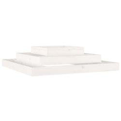 Helloshop26 - Jardinière bac lit surélevé plantes fleurs terrasse jardin 110 x 110 x 27 cm bois massif de pin blanc 02_0037309 02_0037309 - blanc B