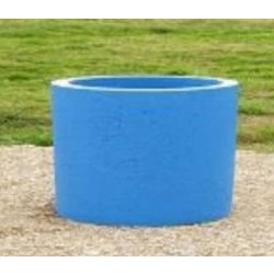 Jardinière Ronde Chéops en béton armé - Autostable avec option antigraffiti et pieds - Diamètre 90 cm, Hauteur 70 cm, Poids 310 kg