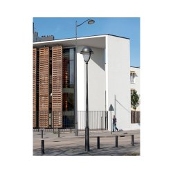 Mât d'éclairage public cylindrique bi-section ambiance / en aluminium