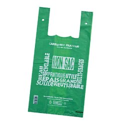 Sac réutilisable "carrément pratique" 30 +20x58cm - par 100