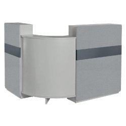 Kit comptoir d'angle et structure aluminium titane receptio