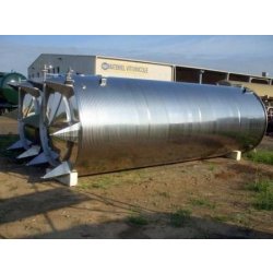 Garde-vin inox 200 HL - capacité 200 HL - diamètre 2100 mm - hauteur 6500 mm - équipé stockage avec vannes Ø 50