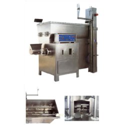Hachoir à viande professionnel automatique avec prémélangeur - 180-VVS - capacité 6000 kg/h - inox massif