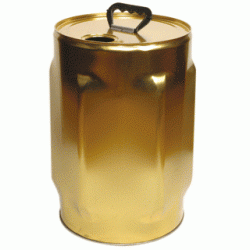 Tonnelet hexagonal en bois - gerbable avec poignée plastique et bouchon plastique