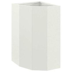 Helloshop26 - Jardinière d'angle moderne 30 x 30 x 50 cm pour extérieur au design épuré en acier blanc 02_0052916 - blanc acier 3000237650051
