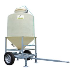 Silo polyester déplaçable avec timon, capacité jusqu'à 26 m3