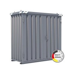 CONTAINER CHANTIER - CONTENEUR DE STOCKAGE 1M - BUNGALOW GALVANISÉ DÉMONTABLE - MADE IN GERMANY