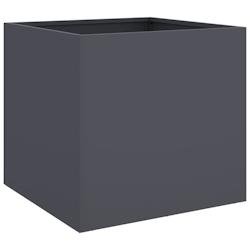 Helloshop26 - Jardinière bac lit surélevé plantes fleurs terrasse jardin 49 x 47 x 46 cm acier anthracite 02_0037620 - acier 3000214048437