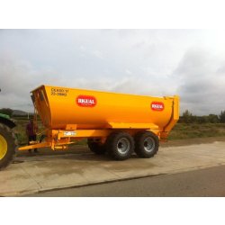 Série CIL bennes agricoles cylindriques - Rigual - volumes de 18,5 à 30,4 m3 avec caisse polycentrique et finitions en acier inox