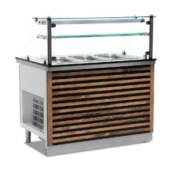 Vitrine réfrigérée de présentation - 2000 mm - Refroidissement par ventilateur - Référence MCF.BSS.60
