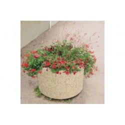 Jardinière en béton ronde