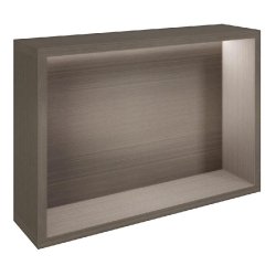 Présentoir Cage noyer foncé avec LED 56x14,5x38,4cm