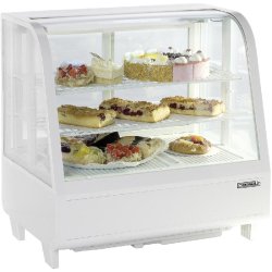 Vitrine réfrigérée blanche à poser température 2 à 12 °c et capacit... - CVR100LB
