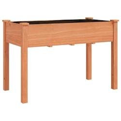 Helloshop26 - Jardinière bac lit surélevé plantes fleurs terrasse jardin avec doublure 118 x 59 x 76 cm bois massif sapin marron 02_0038121 - marro