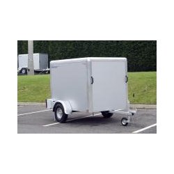 Remorque carrossée fourgon alu Indespension - 1.85 m x 1.25 m x 1.22 m - PTC 500-750 kg