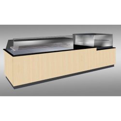 Agencement pâtisserie - Almia Refrigeration - vitrines réfrigérées ventilées avec contrôle de froid et façade vitre droite