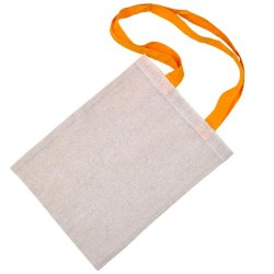 ECOLOMIQUE - 20 Pcs - Tote bag à anses jaunes 230 x 300 mm - beige textile 294COTOT2330