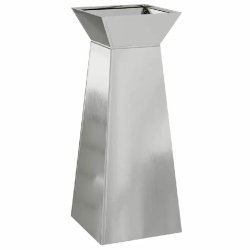 Helloshop26 - Jardinière à pilier moderne durable extérieur 40 x 40 x 100 cm en matériau argent 02_0052420 - 3000237408515