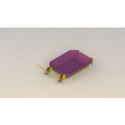 Bac sous pompe à béton - récupération des bétons résiduels avec roulettes et anneaux de levage