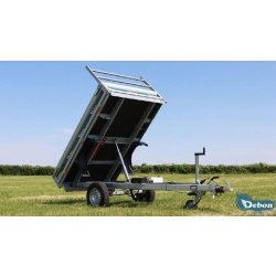 Benne DEBON PW0 LUX - 245 x 160 CM - 1300 Kg - 1 essieu freiné - pompe électrique - PW0 LUX 1300