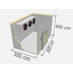 Chambre de congélation industrielle TD SR-070 - 70m3 - Isolation en panneaux de polyuréthane