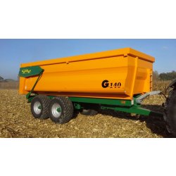 G 140 Benne agricole monocoque - Gourdon SA - charge 14T - essieux boggie et acier SSAB Domex 500