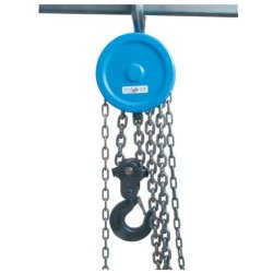 BERGER + SCHRÖTER 60008 - Palan à chaîne 1T homologué GS - Hauteur 2,5 m