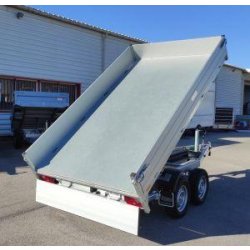 Benne 306x170cm - 2000 kg PTC - 2 essieux - Pompe électrique K1, rampes, béquille - Promo stock