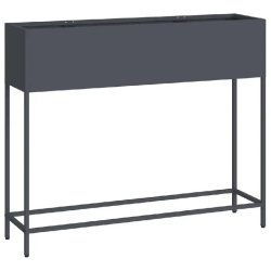 Helloshop26 - Bac de jardin surélevé rectangulaire moderne 100 x 26 x 82 cm facile à nettoyer en acier anthracite 02_0052090 - acier 3000237241891