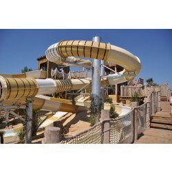 Toboggan aquatique - Kamikaze Freefall Wideslide Aquatube Rafting - 8m de hauteur avec aquafrein et effets lumineux