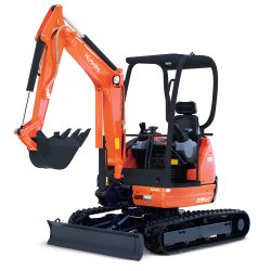 Mini-pelle 2t - Kubota Europe SAS U20-3αS - 2060 kg, 19 CV, Rayon de rotation ultra-court