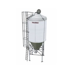Silo GATINE 320 avec Cône incolore 100% translucide - 25m3 Ø2700