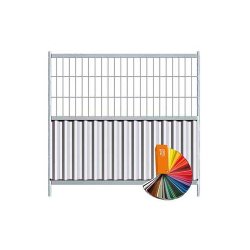 Barrière semi-bardée 2m*2m - Prépeinte - Acier galvanisé - Tôle sécurisée et renforcée