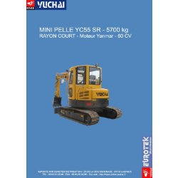 Mini-pelles YC55 SR - 5700 kg - Compacte et performante