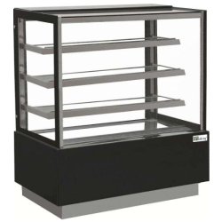 AFI Collin-Lucy Vitrine Pâtisserie Réfrigérée Professionnelle 540 L – 1200 x 660 x 1400 mm – 3 Étagères - noir EDEN500