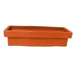 Jardinière design effet pierre 70l avec réserve d'eau-plast'up rotomoulage - ORANGE - orange 0750122555550