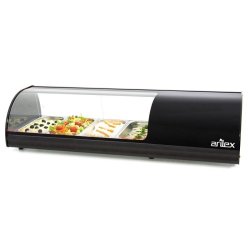 Vitrine réfrigérée pour couvercles PLAZA LISA capacité 4-GN1/3 couleur noire 4VTL-NE de Arilex - inox G4VTL-NE