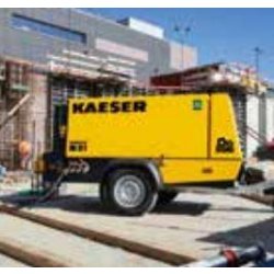 Compresseur puissant M 82 - 7 à 14 bar avec moteur Deutsch V3307-Cr-T et option génératrice 8,5/13 kVA