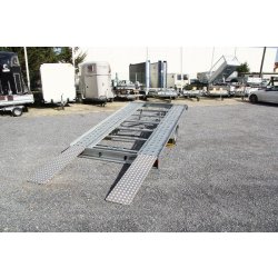 Remorque porte voiture - Humbaur 4101 FTK 153520 - basculement assisté, PTC 1500 KG, rampes antidérapantes