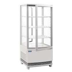 Equipementpro - Vitrine réfrigérée positive blanche porte incurvée 86Litres - blanc VRCB507