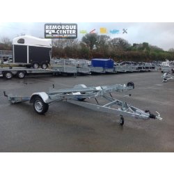 Porte voiture LIDER avec petites rampes - 1 essieu - PTAC: 1600 kg - 361 x 185 cm - Référence 39770