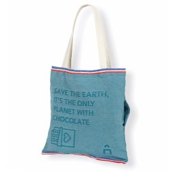 ECONOMIE CIRCULAIRE ! Sacs 370x360 mm avec poche en fibres textiles recyclées pour le shopping - "tote bag" - SSCT0419-ID02/RC