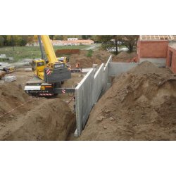 Mur de soutènement béton industriel - Maison Bleue - robuste et durable