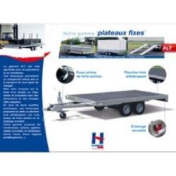 Plateau nu plt 500*220 3500 kg 3 essieux hubiere