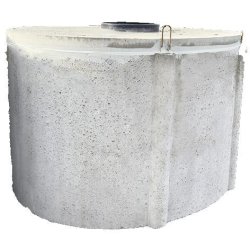 Cuve béton 7500L ovale - Citerne en béton vibré pour récupération d'eau de pluie