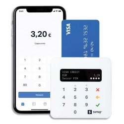 SumUp Terminal de Paiement par Carte Bancaire - Modèle Air 809600101 - Compatible Apple Pay et Google Pay