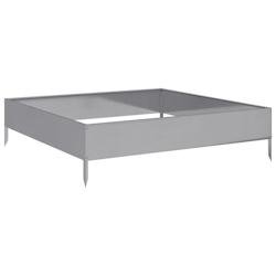 Helloshop26 - Jardinière bac lit surélevé plantes fleurs terrasse jardin de jardin 100 x 100 x 26 cm acier inoxydable Argent 02_0039276 - inox 3000