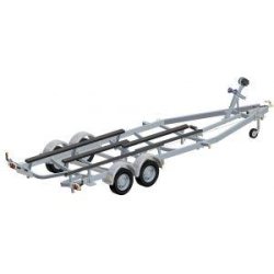 Remorque bateau 2700 kg PTAC - CU 2010 kg - Fast patins pour ski nautique - Double essieu - Modèle FAST D1623SN