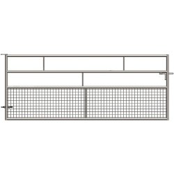 191 01004 40003 - barrière - 4 lisses - semi-grillagée - acier galvanisé 1m